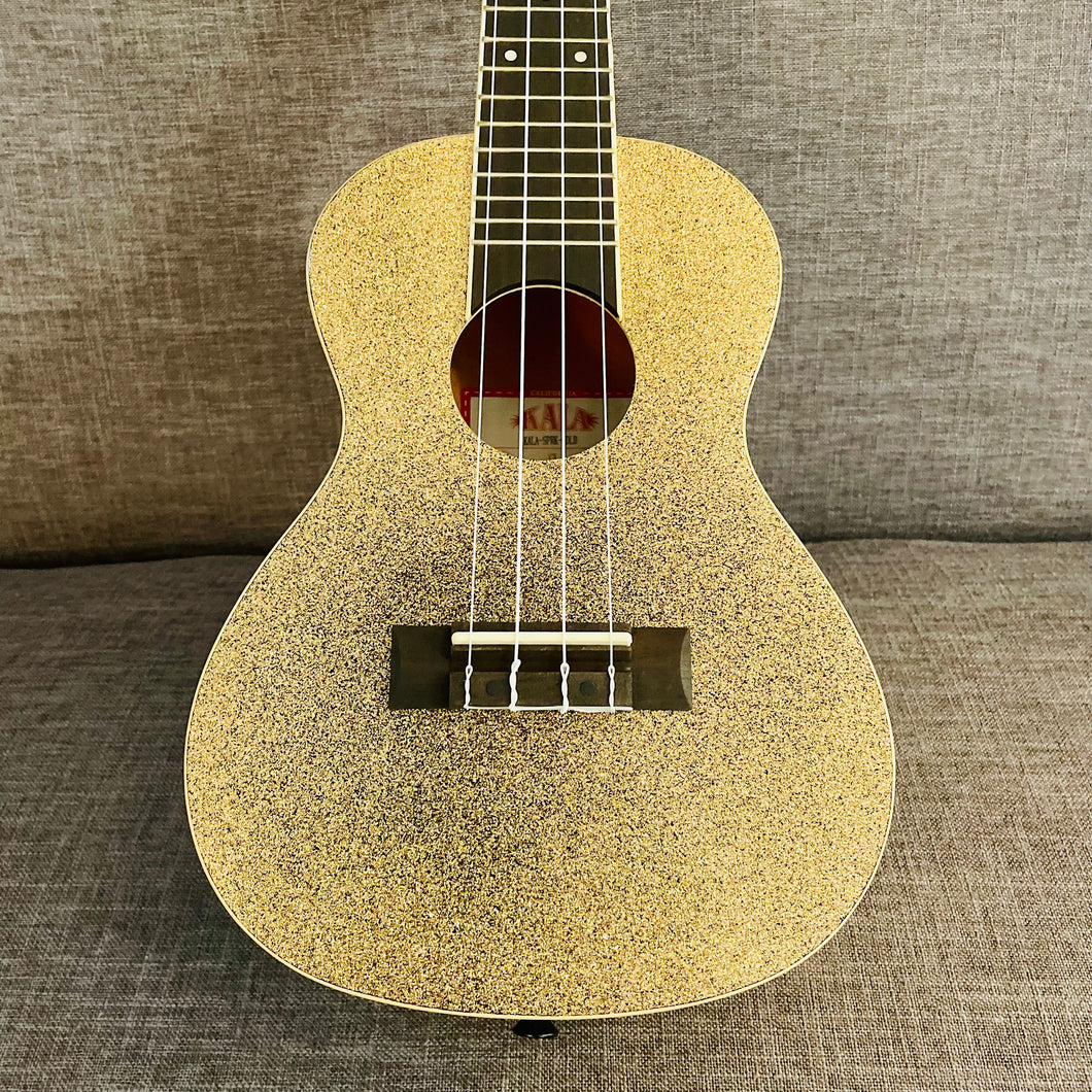 Kala Stardust Gold Sparkle Concert Ukulele