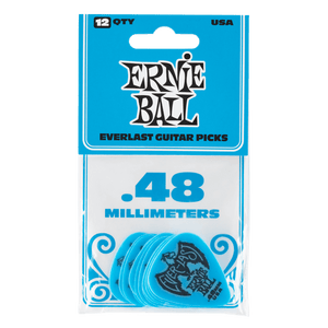 Ernie Ball “Everlast” Guitar Picks- .48 mm 12 pack Blue