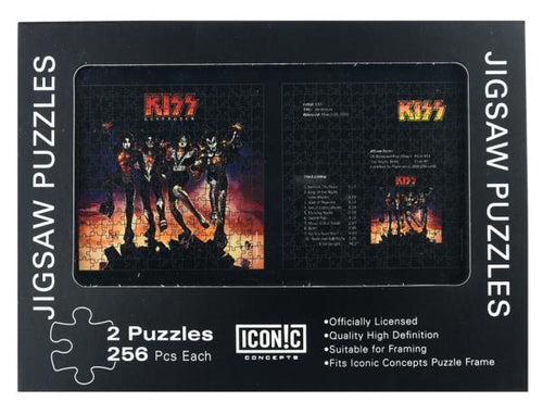 Kiss Puzzle- 2 puzzles, 256 piece each - Destroyer