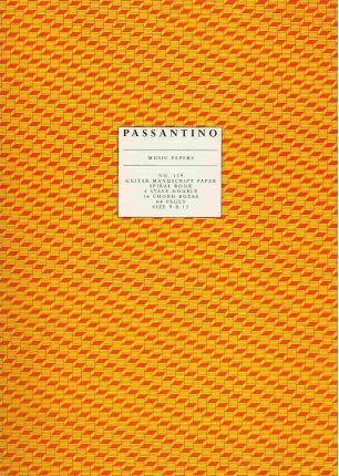 Hal Leonard Passantino (Guitar) Manuscript Paper Book- Orange cover