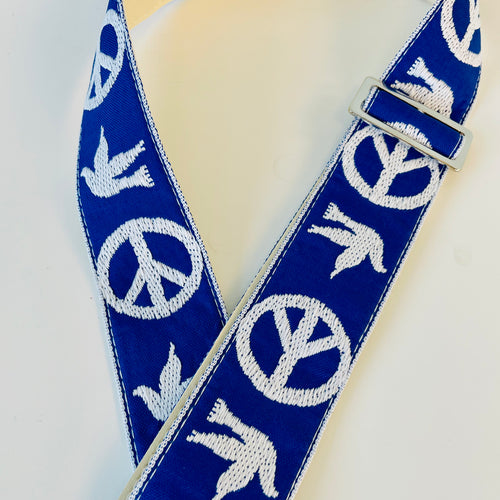 Ace Guitar Straps Blue Woodstock