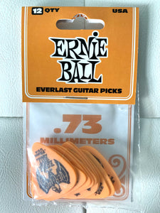 Ernie Ball “Everlast” Guitar Picks- .73 mm 12 pack- Orange