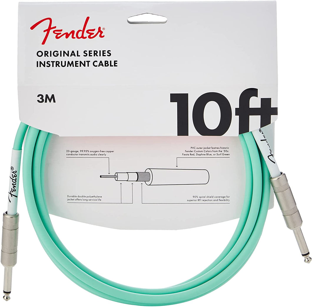Fender Original Series Instrument Cable Sea Foam Green 10 ft.