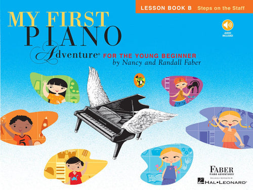 My First Piano Adventure Lesson Book B- Steps on the Staff- with CD